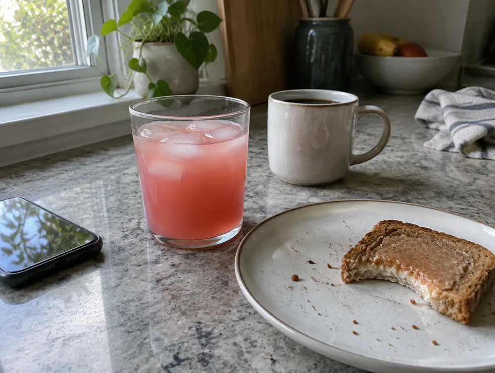 With breakfast